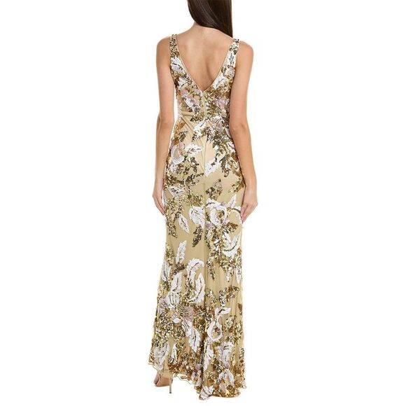 Mac Duggal Sequin Floral Dress - Picture 2 of 5